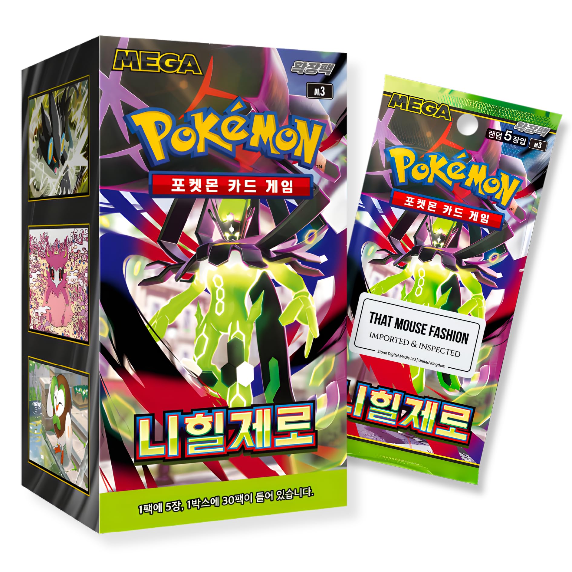 Korean Perfect Order Nihil Zero Korean Booster Box | Pokemon Perfect Order M3 | Mega Evolution Pokemon Korean Booster Box | 30 Booster Packs | Nihil Zero Pokemon TCG | That Mouse Fashion