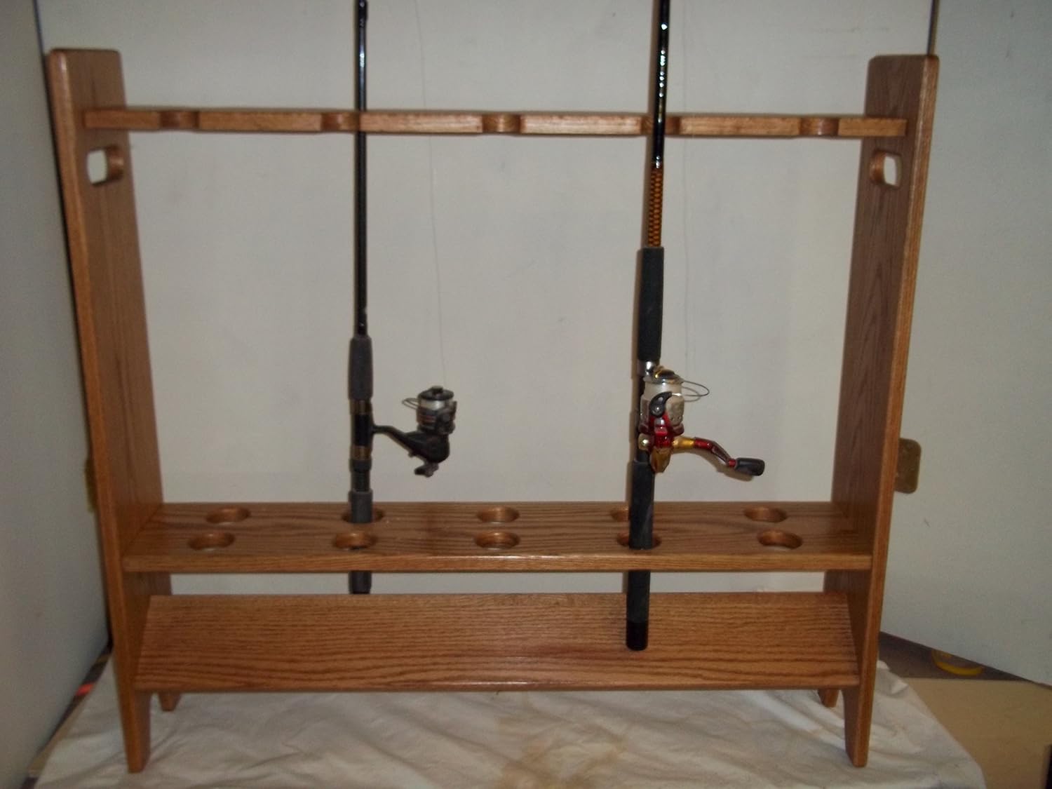Oak 釣りポールとロッドラック Bm2ri Finish Golden 竿掛けロッドホルダー 爆買い