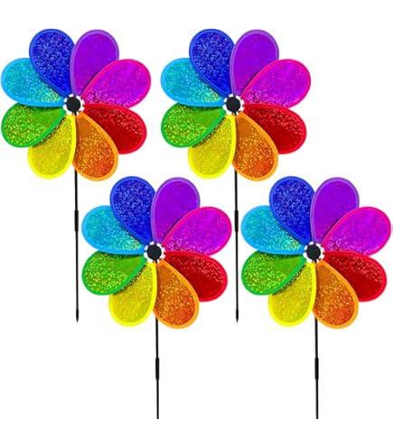 Patriotic 4th Of July Metal Pinwheels - Set Of 2 - Yard & Garden Decor For Independence Day
