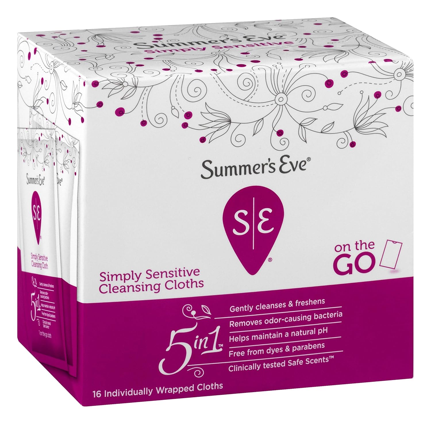 Summer's Eve Cleansing Cloths | Simply Sensitive |16 Count | Pack Of 3 | pH-Balanced, Dermatologist And Gynecologist Tested: Health & Personal Care