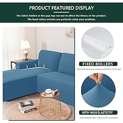 CHUN YI Stretch Sectional Couch Covers Soft L