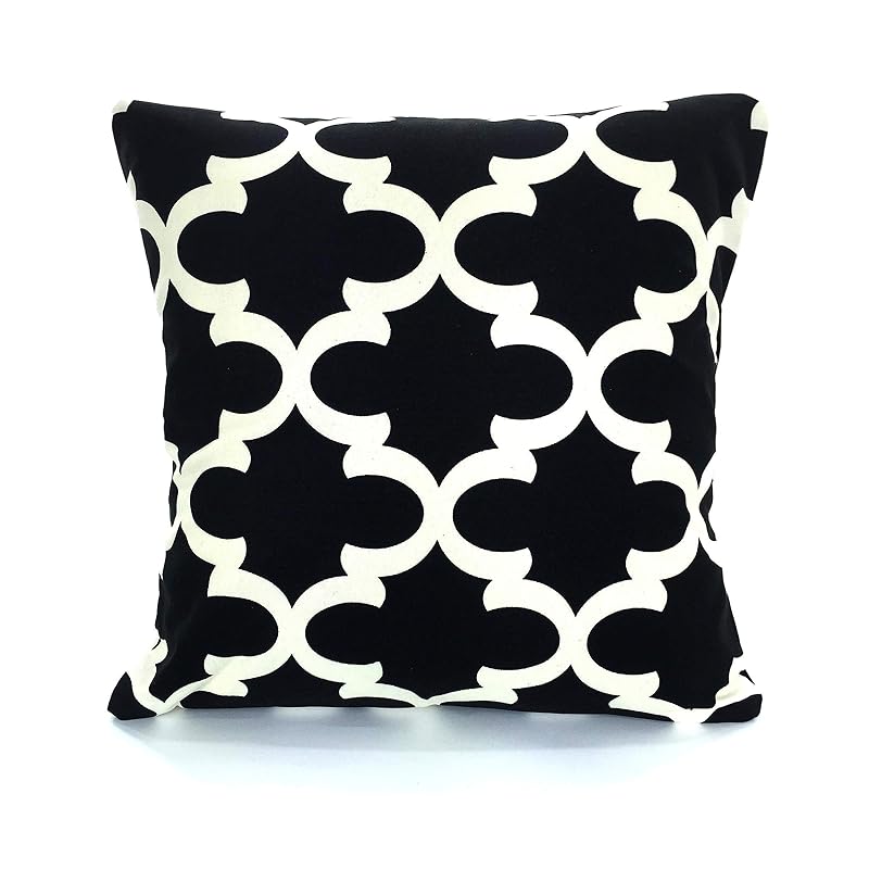 Black Cream Decorative Throw Pillow Covers