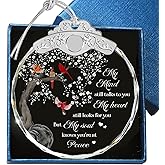 Giftelix Glass Ornament - My Soul Knows You're at Peace - Memorial Ornament - Sympathy Gift for Loss of Loved One - Funeral Keepsake - Xmas Mother's Day Decor - Bereavement Keepsake