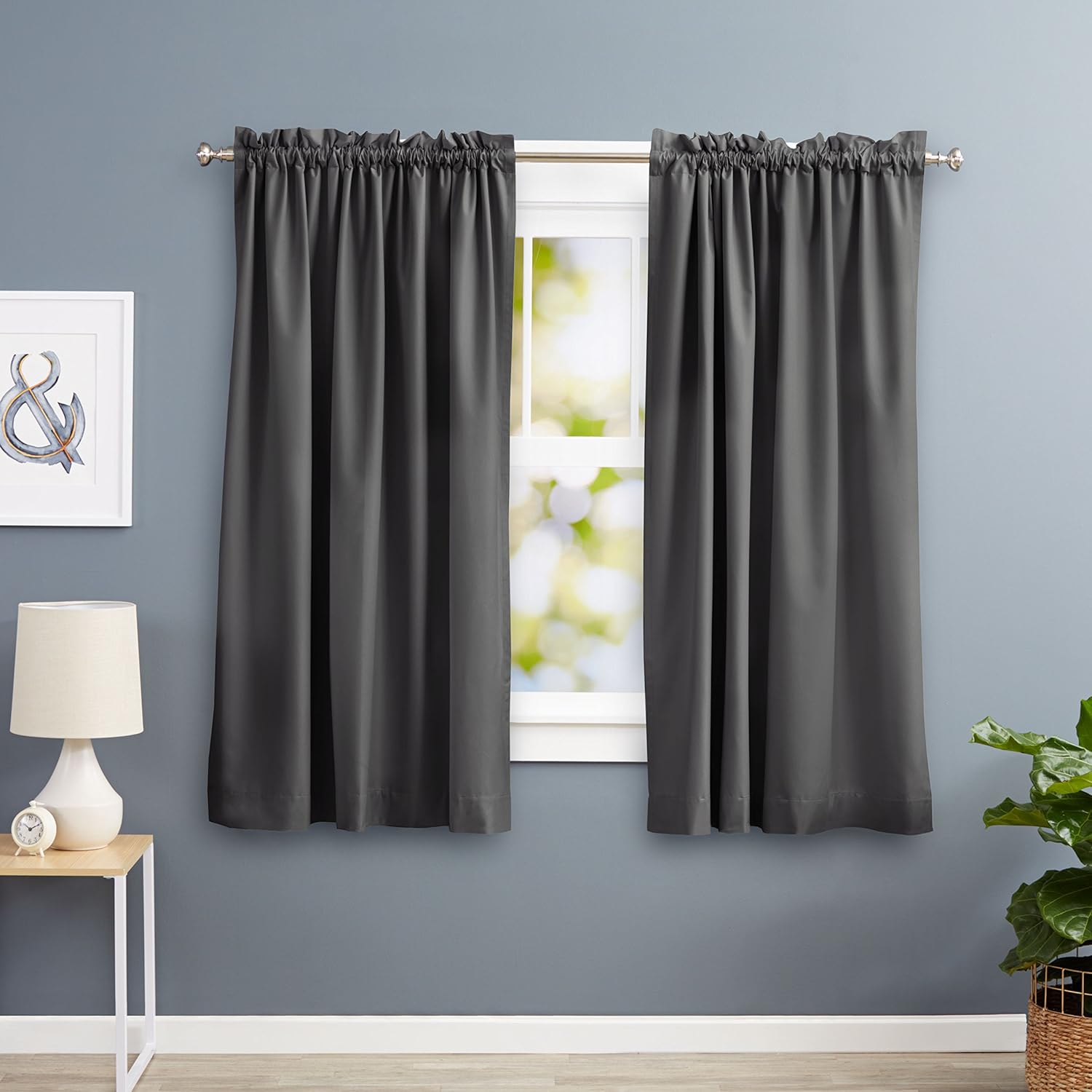Amazonbasics Heat Insulating Blackout Curtain 2 Pieces 168 X 183