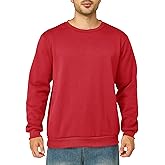 Asrlivp Mens Crewneck Sweatshirts Casual Fleece Pullover Sweatshirt Long Sleeve Basic Sweat Shirts