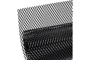 AggAuto Universal 40 inchx13 inch Car Grill Mesh - Aluminum Alloy Automotive Grille Insert Bumper 6x12mm Rhombic Hole, One of