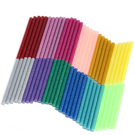 Naler 60pcs Luccichio Stick Colla A Caldo Hot Melt Glue Stick Adesivi Per Pistola Per Colla Fai Da Te Hobby Per Hobby Lavorazione Del Legno