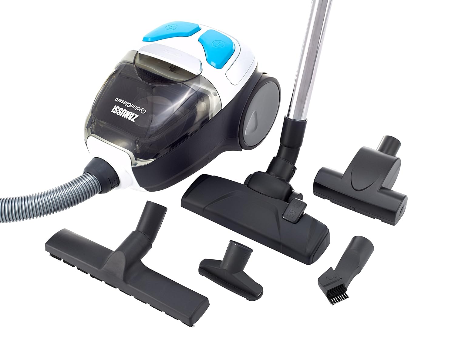 Zanussi Pet Cyclone Classic Bagless Vacuum Cleaner 800W Ice White/Blue