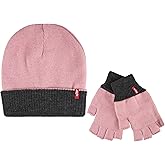 Levi's Men's Reversible Warm Winter Beanie with Fingerless Glove Set