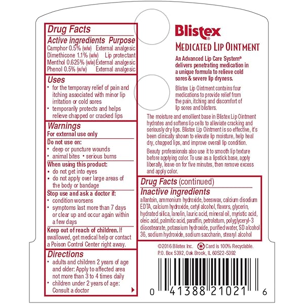 BLISTEX MEDICATED LIP OINTMENT (PACK OF 1)