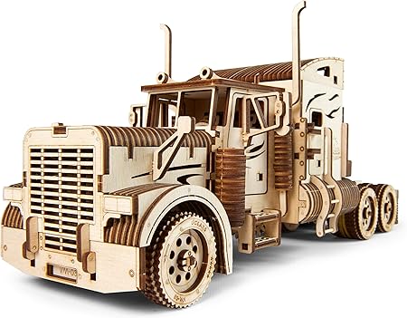 Ugears Combo Offer 2 in 1  Heavy Boy Truck VM-03 + Trailer for Heavy Boy Truck VM-03 | STEM Learning DIY Kits for Adults | Educational Kit Building Set Wooden Gear Puzzles for Kids