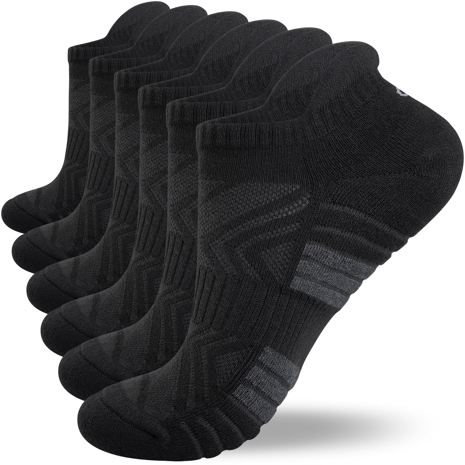 Lapulas Ankle Socks Thick Cushioned Trainer Mens Sports Cotton Running Women Low Cut Breathable Athletic Sock (6 Pairs) — image 1