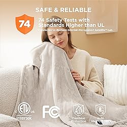 Bedsure Electric Blanket Twin - Soft Flannel Heated