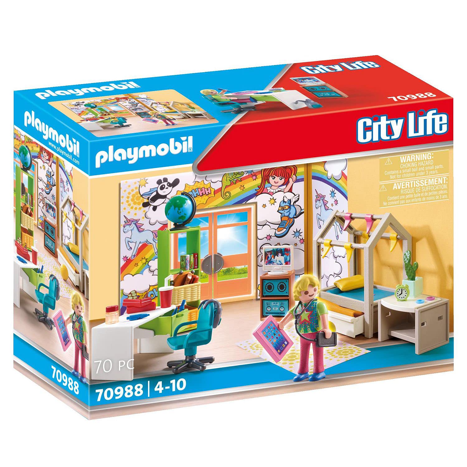 PLAYMOBIL City Life 70988 Jugendzimmer, Spielzeug für Kinder ab 4 Jahren