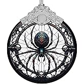 2025 Ornaments for Christmas Tree, Zmoicky Stained Glass Hanging Ornament, Christmas Ornaments Clearance, Gift Exchange Ornament, Bauble Present - Spider