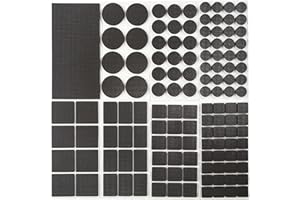 Non Slip Furniture Pads - Round, Square, Rectangle, Furnigear Premium 129 Pieces Furniture Grippers Chair Leg Pads Self Adhesive Rubber Chair Feet- Anti Scratches Furniture Pads for Hardwood Floors