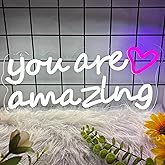 You Are Amazing Neon Sign for Wall Decor, You Are Amazing Led Signs for Home Decor, Dimmable Neon Light Sign for Bedroom, Game Room, Living Room, Bar Decoration, Man Cave