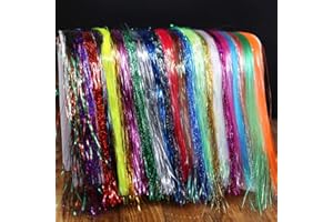 Fly Tying Materials 12 Colors Krystal Flash Holographic Ripple Flashabou Flies Fishing Lure Making Supplies