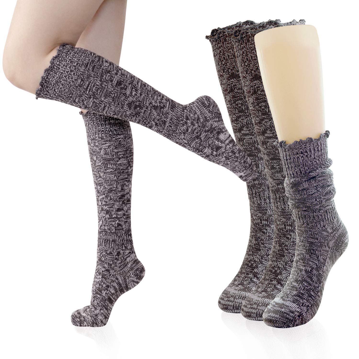 3 Pack Women's Slouch Socks Coziness & Warmth Ladies Winter Boots Socks