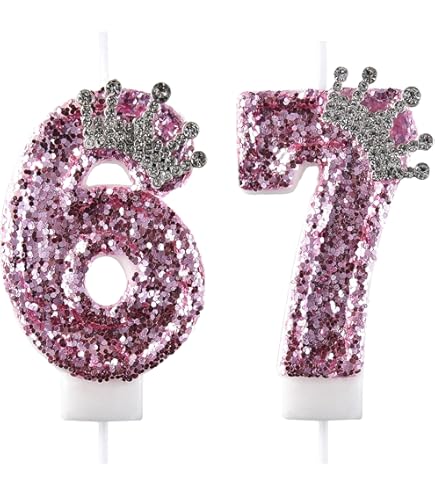 Amazon.com: Red 76th Birthday Candle, Number 76 Years Old Candles