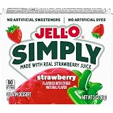 Jell-O Simply Strawberry Gelatin Dessert Mix, 3.0 oz Box | Box