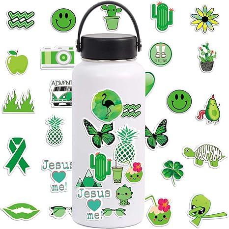 50 Pack Water Bottle Stickers for Hydroflasks, Waterproof Kawaii ...