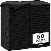 AIDEA Microfiber Cleaning Cloths Black 50PK, Microfiber Towels for Cars, Premium Car Cloth, Dusting Cloth Lint Free Cleaning 