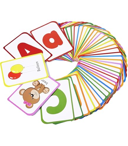 Little Wigwam Educational Flash Cards Set - 66 Alphabet, Numbers, Shapes & Colors Cards For Toddlers