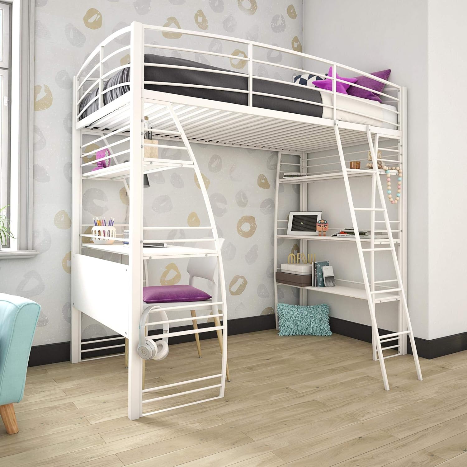 Best loft twin bed frame with desk