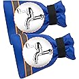Outdoor Faucet Socks - 10'H x 6.3'W for Winter Freeze Protection, 2 Piece Tap Cover, Reusable Spigot Cover - Blue