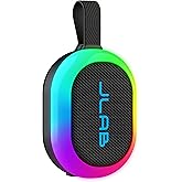 JLab Pop Party Portable Bluetooth Speaker, Black, 8+ Hours of Playtime, IP55 Waterproofing, Detachable Loop Handle, Customizable RGB LED Lighting, Lab Sync Up to 100 Speakers, Custom Sound in-App