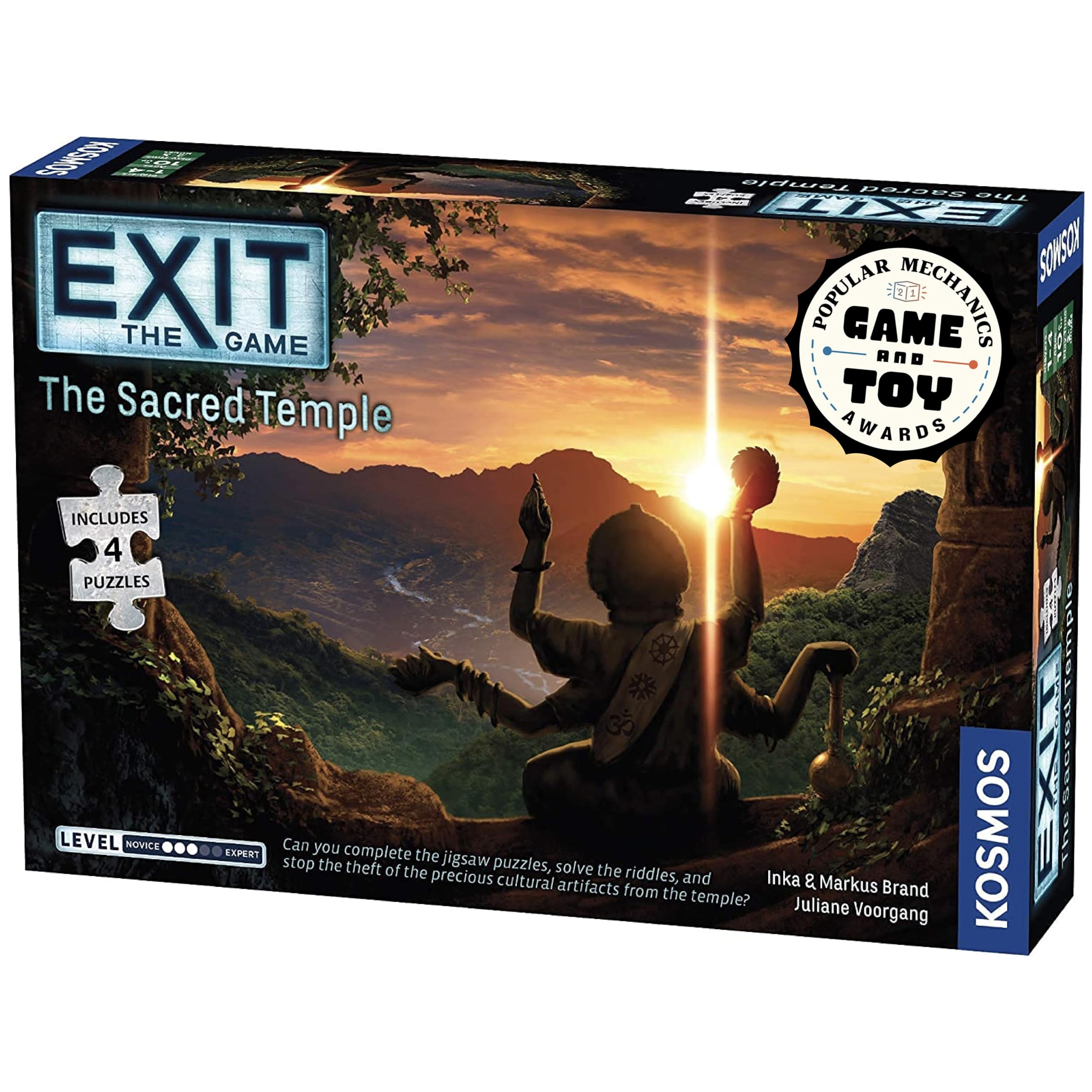 Thames & Kosmos - EXIT: The Sacred Temple Jigsaw Puzzle – Level: 3/5 – Unique Escape Room Game - 1-4 Players - Puzzle Solving Strategy Board Games for Adults & Kids, Ages 10+ - 692877