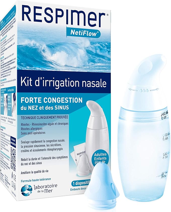 Respimer Netiflow Kit D Irrigation Nasale 1 Dispositif 6 Sachets Dispositif Brevete Et Fabrique En France Des 4 Ans Amazon Fr Hygiasne Et Soins Du Corps
