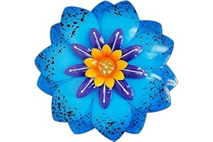LITIALLY Outdoor Metal Flower Wall Art, New Creative Cute Metal Flower Decorations, Wall Art Decor for Indoor Outdoor Porch Decor Space