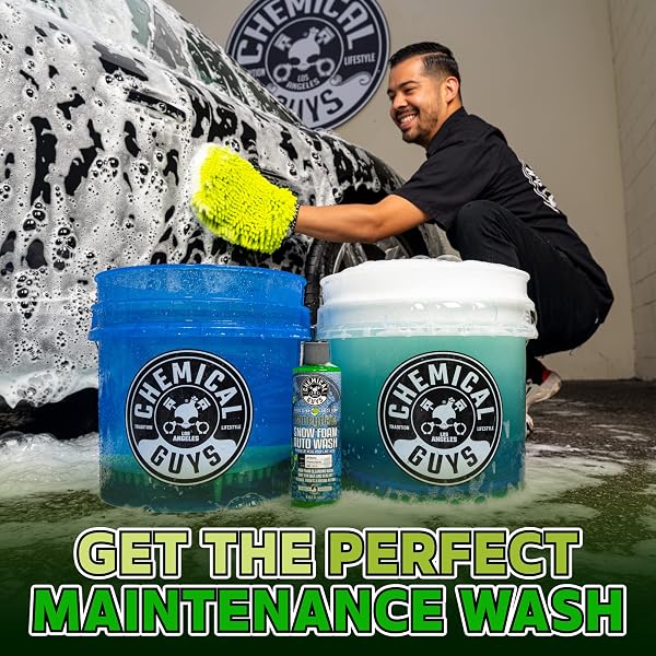 CHEMICAL GUYS CWS_110_16 HONEYDEW SNOW FOAM CAR WASH SOAP (WORKS WITH FOAM CANNONS, FOAM GUNS OR BUCKET WASHES) SAFE FOR CARS, TRUCKS, MOTORCYCLES, RVS & MORE, 16 FL OZ, HONEYDEW SCENT