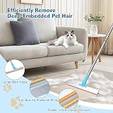 Meff-Mluk Pet Hair Remover Carpet Rake with 140cm Adjustable Stainless Steel view 4