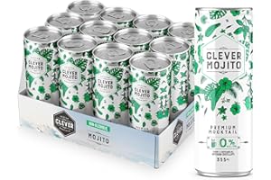 CLEVER - Mojito, Nonalcoholic Mocktails for Any Occasion, Sugar-Free Beverages with Botanical Extracts, Low-Calorie Mocktails