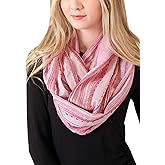 Anika Dali (15 Colors) Shimmer Sparkle Infinity Scarf, Women's Festival Bliss Lightweight Fashion Shawl