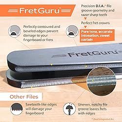 FretGuru Guitar Fret Crowning File - Dual Sided