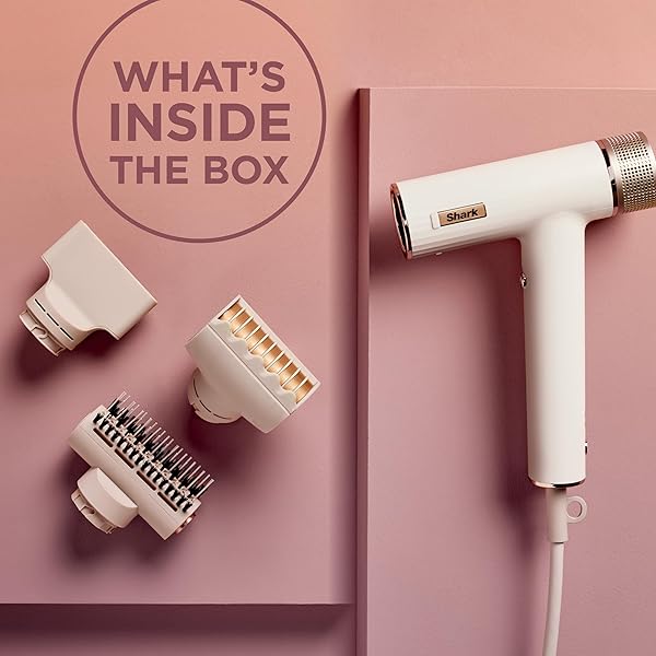 SHARK HAIR DRYER | SPEEDSTYLE | NO HEAT DAMAGE HAIR STYLING TOOL | 3 STYLING TOOLS INCLUDED | PORTABLE & POWERFUL BLOW DRYER | BEST FOR STRAIGHT & WAVY HAIR | SILK | HD331