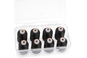 New brothread Polyester Embroidery Machine Thread 1000m Each with Clear Plastic Storage Box for Embroidery & Quilting - 8xBLA