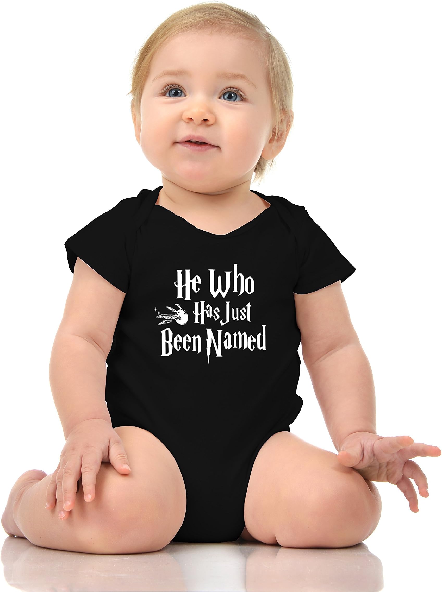 He Who Has Just Been Named - Funny Wizard Onesie for Baby - Cute Baby Romper 100% Cotton