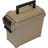 MTM AC15-72 Ammo Can Mini for Bulk Ammo, Water-Resistant Seal, Double Padlock Tabs, 12-Pound Capacity, USA Made, Dark Earth