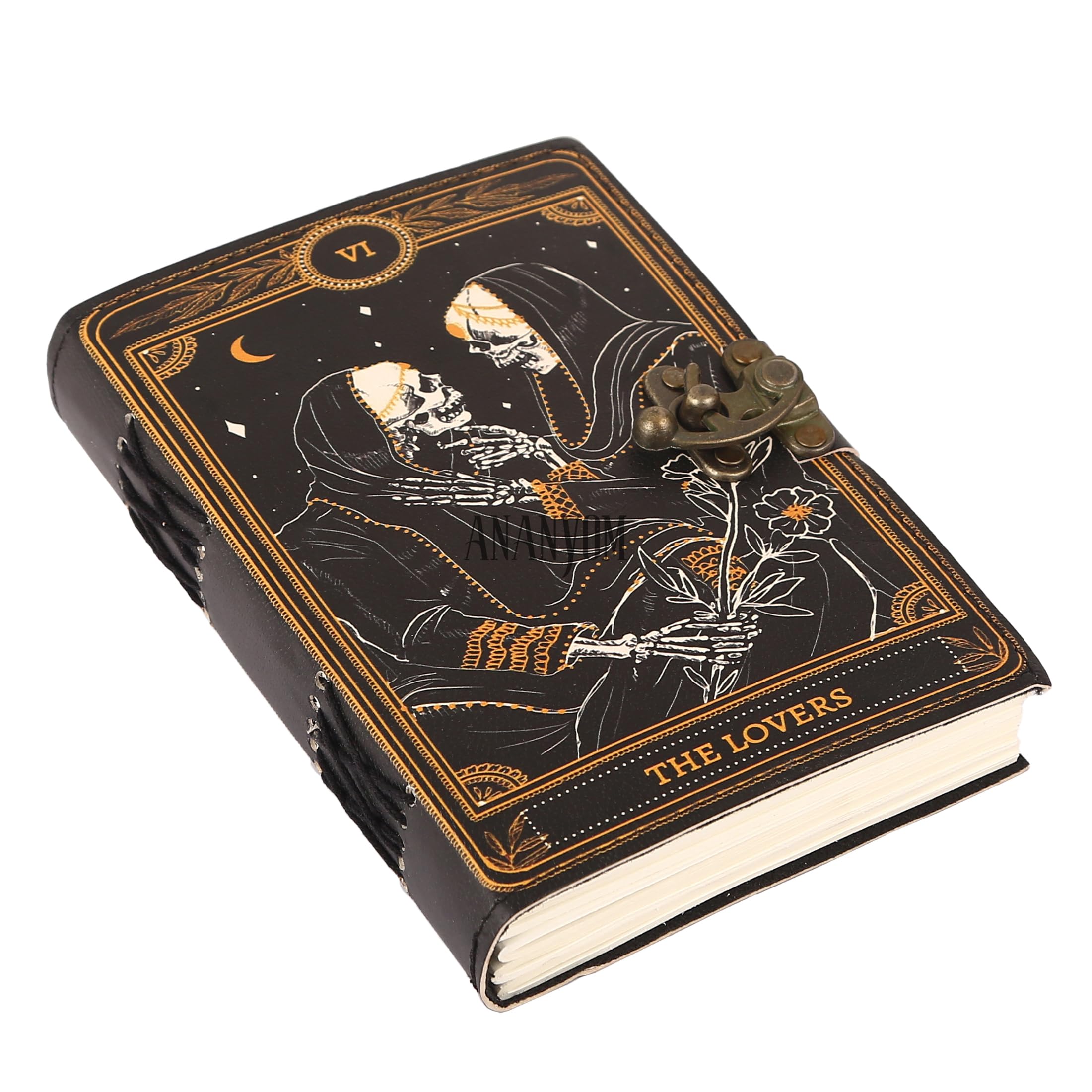 Vintage Leather Journal for Women – 200 Blank Pages, Unlined Handmade Travel Notebook for Writing, Sketching & Drawing Refillable Antique Leather Diary Gift for Artists, Writers & Travelers 8X6 Inch