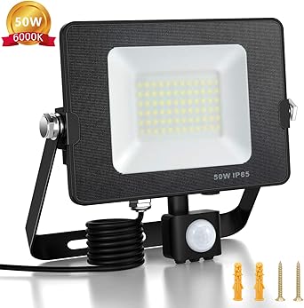 BEIEN 50W Foco LED Exterior con Sensor de Movimiento, Floodlight ...