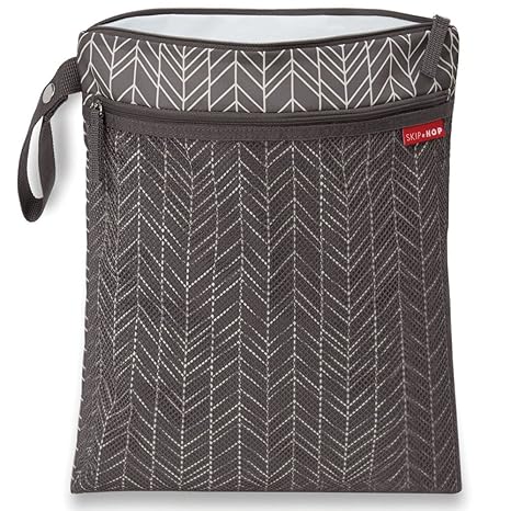 Skip Hop Grab & Go Wet/Dry Bag, Grey Feather