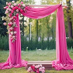 PARTISKY Wedding Arch Draping Fabric,2 Panels 18FT
