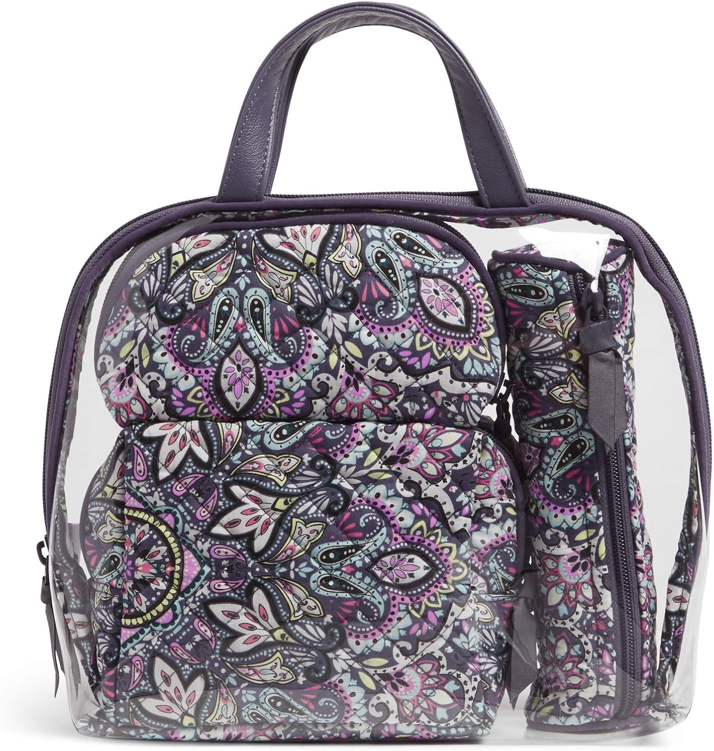 Vera Bradley Women's 4 Piece Cosmetic Makeup Organizer Bag Set Size