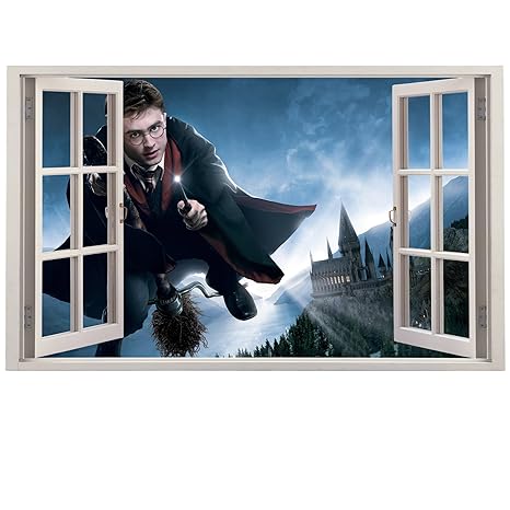 Harry Potter Fenster Kinder Wandaufkleber Wandüber Wall Art Wand Tattoo Customise4U™ (harry potter window 70cm)