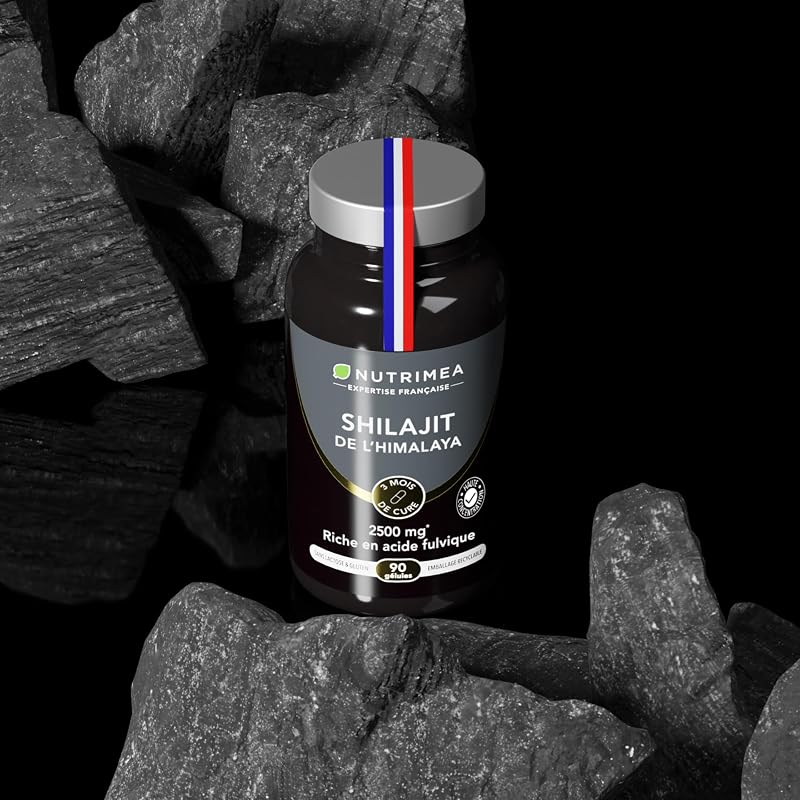 Shilajit | 2500 mg | 100% Pure | Extrait 5:1 Titré à 50% en Acide Fulvique